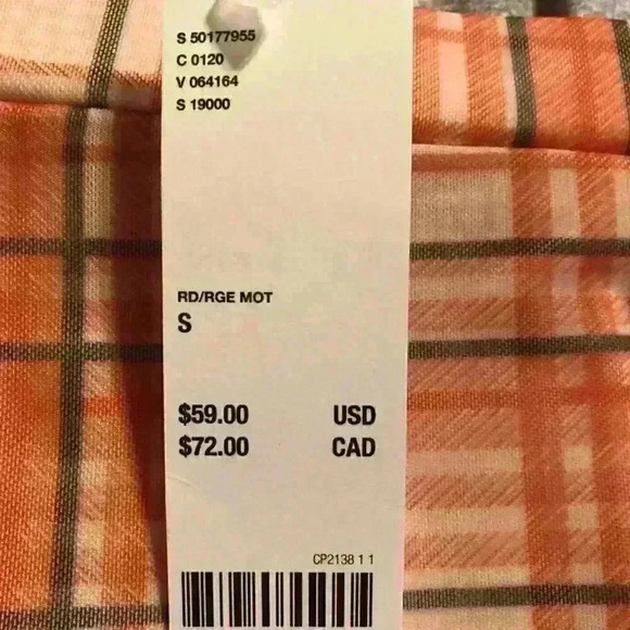 Urban Outfitters Orange Plaid Skirt with Ruffle Detail‎ NWT - Picture 2 of 6